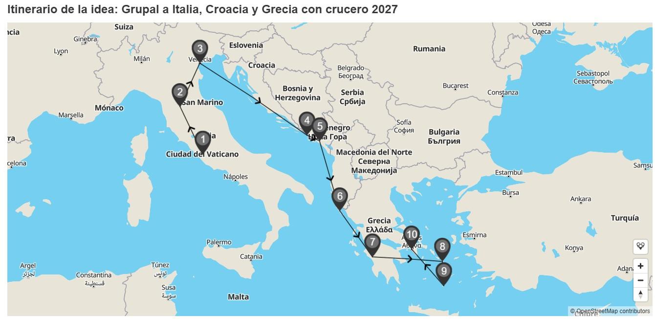 Italia, Croacia y Grecia con crucero - 10 de Mayo de 2027 - imagen 1